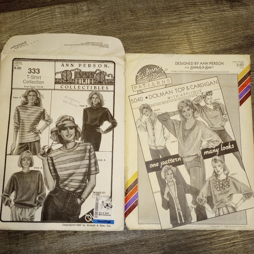 Vintage uncuted sewing patterns